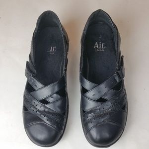 AirFlex Avery Black Low Wedge Buckle Shoe 7.5W